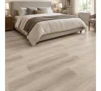 Built Right Spc Vinyl Click Flooring White Oak 6.5mm Wood Effect Planks 1.79M2 Pack Luxury Bathroom Kitchen Floor Easy Diy Install
