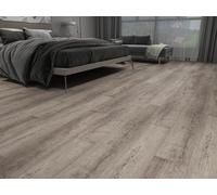 Built Right SPC Vinyl Click Lock Flooring - Rustic Grey Oak Wood Effect Planks, 6.5mm Thick, Easy DIY Interlocking Installation, Luxury Vinyl Flooring for Bathroom, Kitchen, Bedroom - 1.79m² Pack