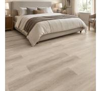 Built Right SPC Vinyl Click Lock Flooring - Wood Effect Waterproof Planks, 6.5mm Thick, Easy Interlocking Installation, Luxury Vinyl Flooring for Bathroom, Kitchen, Bedroom - 1.79m² Pack, White Oak