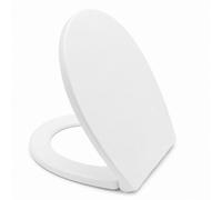 Built Right Toilet Seat Soft Close Quick Release White Oval Shaped