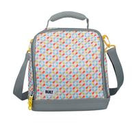 BUILT Insulated Lunch Bag with 'The Stylist' Design, Polyester, Grey/White, 18.5 x 24 x 26 cm
