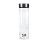 Built Tiempo 450Ml Insulated Water Bottle, Borosilicate Glass / Stainless Steel - Charcoal