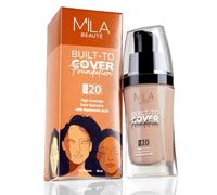 Built to Cover Liquid Foundation I Medium to Buildable Coverage I Matte Finish I Lightweight I SPF 20 I Super Hydrating with Hyaluronic Acid (L-3-Neutral Ivory, 30ml)