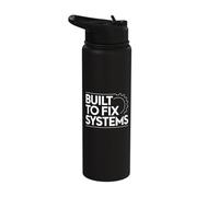 Built to Fix Systems Technician Stainless Steel Insulated Water Bottle