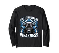 Built to Outlast Bull Strength Men Long Sleeve T-Shirt