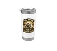 Built to Ride Forged for Freedom Motorcycle Design Stainless Steel Insulated Tumbler
