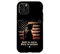 Built To Serve. Born To Protect. Military Soldier Silhouette Case for iPhone 11 Pro
