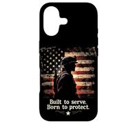 Built To Serve. Born To Protect. Military Soldier Silhouette Case for iPhone 17
