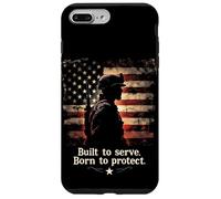 Built To Serve. Born To Protect. Military Soldier Silhouette Case for iPhone 7 Plus/8 Plus