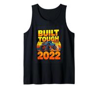 Built Tough Since 2022 Monster Truck Kids Tank Top
