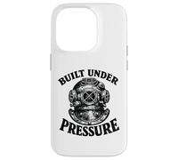 Built Under Pressure Oldschool Vintage Dive Suit Scuba Diver Case for iPhone 14 Pro