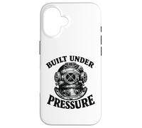 Built Under Pressure Oldschool Vintage Dive Suit Scuba Diver Case for iPhone 16