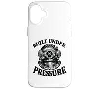 Built Under Pressure Oldschool Vintage Dive Suit Scuba Diver Case for iPhone 16 Plus