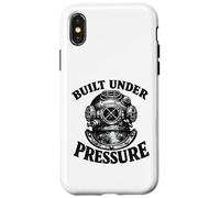 Built Under Pressure Oldschool Vintage Dive Suit Scuba Diver Case for iPhone X/XS