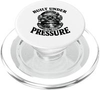 Built Under Pressure Oldschool Vintage Dive Suit Scuba Diver PopSockets PopGrip for MagSafe
