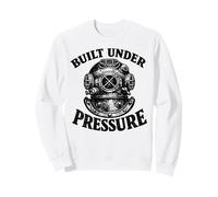 Built Under Pressure Oldschool Vintage Dive Suit Scuba Diver Sweatshirt