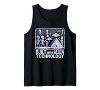 Built with Alien Technology Pyramids Glitch Vaporwave Tank Top