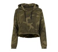 Built Your Brand Ladies Camo Cropped Hoodie Hoodie camouflage XL