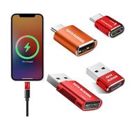 BUISAMG Data Blocker Adapter & USB C Data Blocker, A to A & A to C & C to C & C to A Only for Charge, Protect Against Juice Jacking,for iPhone 15 16 and for Android Phone or for ipad, (4-Pack KIT