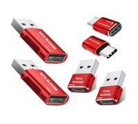 BUISAMG Data Blocker, USB A & USB C Data Blocker for iphone15 16 and Any USB C Mobile Phone Charge, Protect Against Juice Jacking, Refuse Hacking, Data Blocker Only Safe Charging. (6-Pack)