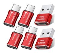 BUISAMG Data Blocker, USB C to C Data Blocker for iphone15 16 and Any Mobile Phone Charging, Protect Against Juice Jacking, Refuse Hacking 100% Guaranteed, Only Safe Charging (6-Pack)