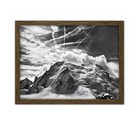 Buisse Mont Blanc Tacul Mountain Summit Photo Artwork Framed Wall Art Print 18X24 Inch