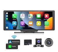 Buithafu 10.26in Wireless Car Stereo with Apple Carplay and Android Auto,Portable Touch Screen GPS Navigation for Car,Car Audio Receivers with Bluetooth,Airplay,AUX,Screen for All Vehicles