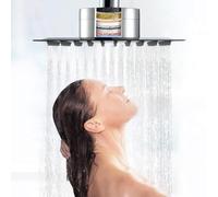 Buithafu Rain Shower Head with Filtered,12 inch High Flow Large Rainfall Shower Heads Made of Stainless Steel, Waterfall Filter Showerhead for Hard Water