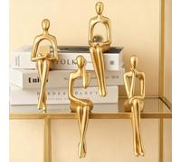 Buithafu Set of 4 Black and Gold Thinking Sculptures