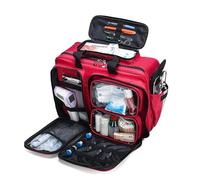 BUIWOEKA Portable First Aid Kit Bag, Professional Emergency Responder Trauma Bag,with Multiple Pockets Medical Bag, Medicine Storage Bag, for Home, Travel, Outdoor Activities Empty