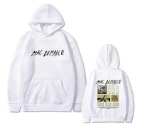 BUIWOT Hoodie Long Sleeve Street Winter Couple Hoody Singer Mac Demarco Double-Sided Printed Drawstring Sweatshirt Oversize Fashion Casual Long Sleeve Men's and Women's Sweatshirt-White||x_l