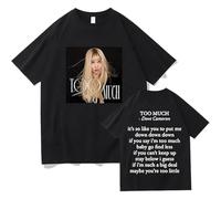 BUIWOT T-Shirt Dove Cameron Round Neck Cotton Short Sleeve Summer Tops Cosplay Oversize Unisex Casual Sports Short Sleeve-Black||m