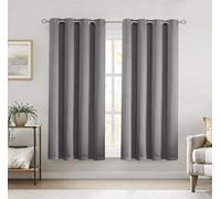 Bujasso Charcoal 95% Blackout Curtains Triple Layer Thermal Insulated Window Panels 72 inches Long for Living Room Bedroom Understated luxury Charcoal Draps Grommet Top 2 Panels 45" Wx72 L