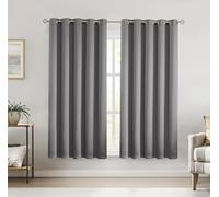 Bujasso Charcoal 95% Blackout Curtains Triple Layer Thermal Insulated Window Panels 72 inches Long for Living Room Bedroom Understated luxury Charcoal Draps Grommet Top 2 Panels 65" Wx72 L