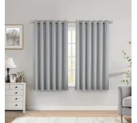 Bujasso Silver 95% Blackout Curtains Triple Layer Thermal Insulated Window Panels 54 inches Long for Living Room Bedroom Understated luxury Silver Draps Grommet Top 2 Panels 90" Wx54 L