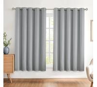 Bujasso Silver 95% Blackout Curtains Triple Layer Thermal Insulated Window Panels 72 inches Long for Living Room Bedroom Understated luxury Silver Draps Grommet Top 2 Panels 65" Wx72 L