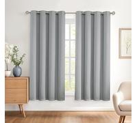 Bujasso Silver 95% Blackout Curtains Triple Layer Thermal Insulated Window Panels 72 inches Long for Living Room Bedroom Understated luxury Silver Draps Grommet Top 2 Panels 45" Wx72 L
