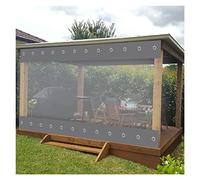 bujnie Outdoor Curtain Waterproof, Thermal Insulated Curtain, Garden Patio Gazebo Sunscreen, Windproof(8'Hx12'W/2.4x3.7m)