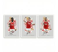 Bukayo Saka Arsenal Signed Photo Poster A4/A3 Print Picture Display Framed Autograph Memorabilia for Football Fans Gift England ((Grey A4 Unframed) Saka Jesus Gyokeres)