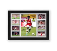 Bukayo Saka Poster Print - Limited Edition Autograph Fan Gift - Collectible Memorabilia Merchandise (Framed A3 (30x40cm))