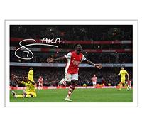 BUKAYO SAKA Signed 12x8 Inch Photo Print With Pre Printed Signature ARSENAL Autograph Gift