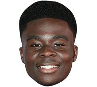 Bukayo Saka (Smile) Celebrity Mask, Flat Card Face, Fancy Dress Mask