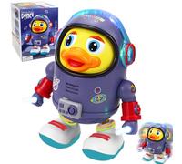 Bukbas Dancing Space Duck Robot Toy, Electric Musical Ducks Toys, Space Dancing Duck Interactive Toy with Lights & Sounds, Children Early Educational Sensory Toys Christmas Birthday Gift