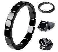 Bukbas Hematite Bracelet Men - Natural Stone Hematite Bracelet Black Stretch Beaded Bracelets Reclaim Your Confidence Male Energy Inspirational Jewelry Gifts for Husband Boyfriend Dad