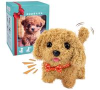 Bukbas Robot Dog, My Realistic Robot Puppy, Robots Dogs That Acts Like Real Dogs, Interactive Plush Dog Toy Gifts for Adults Pet Lovers, Walking, Barking, Tail Wagging