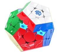 Bukefuno GAN Megaminx MagLev UV V2 Speed Magic Cube Puzzle 120 Magnets gan Megaminx Pentagonal Speed Cube Magnetic No Sticker UV Coating Grey Base