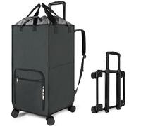 Bukere Extra Large 3 in 1 Rolling Laundry Backpack Bag with Wheels, 90L Freestanding Laundry Basket, Collapsible Laundry Hamper with Removable Wheeled Cart for College Dorm Apartment Laundry Room