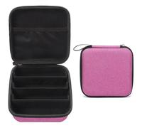 Bukere Travel Sunglasses Organizer Case Adjustable Slot For Multiple Eyeglasses Hard-shell Portable Storage Box for Men Women, Rosered, 4 Slots