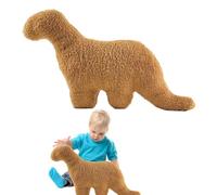 Bukezudang Dino Nugget Cushion - Super Soft Dino Chicken Nugget Plush Toy, Cuddly Toy & Cushion for Children & Adults, Ideal for Room Decoration, Warm and Comfortable (Brontosaurus)