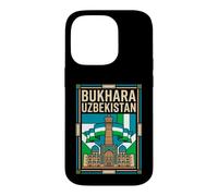 Bukhara Uzbekistan Flag Kalon Minaret Travel Art Design Case for iPhone 14 Pro